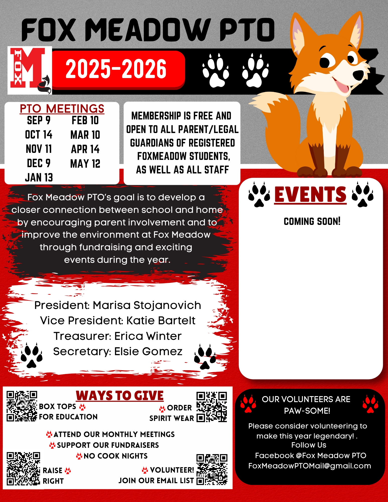Fox Meadow PTO Flyer